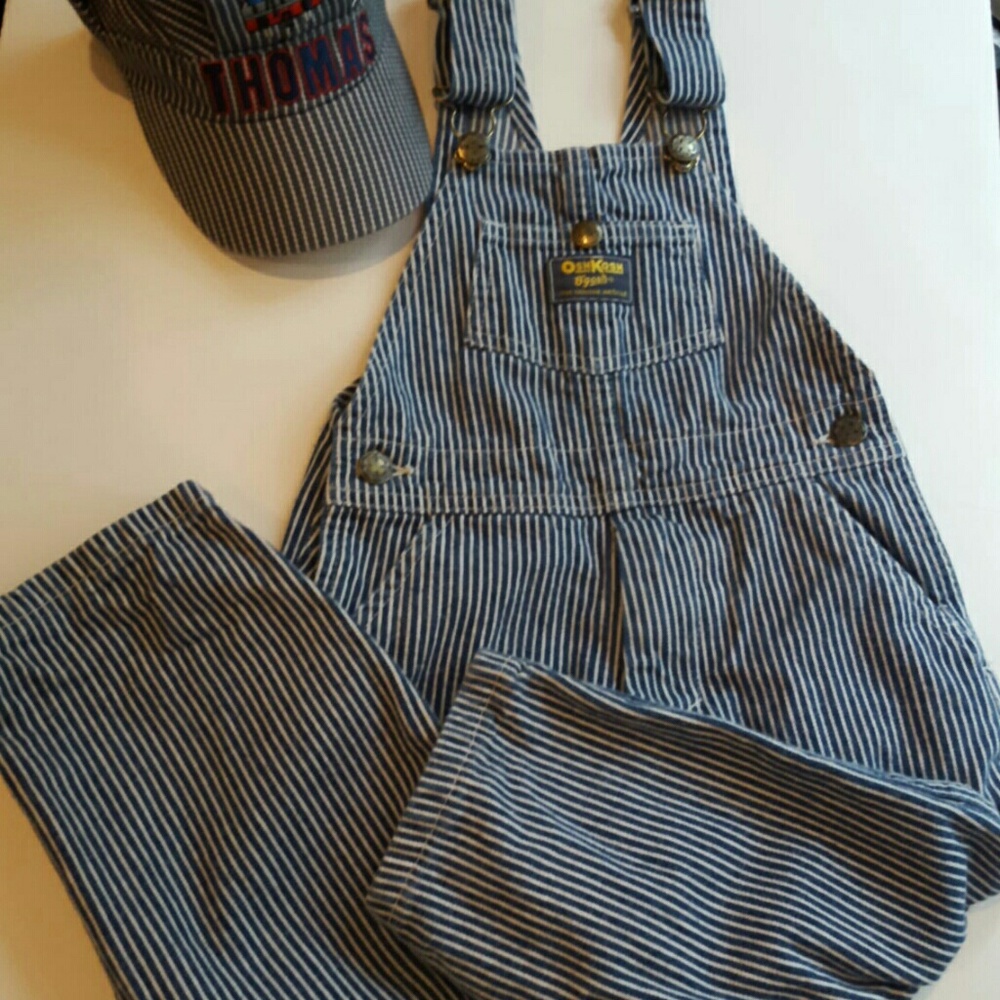 Osh Kosh Train Conductor Bib Overalls Pants 3